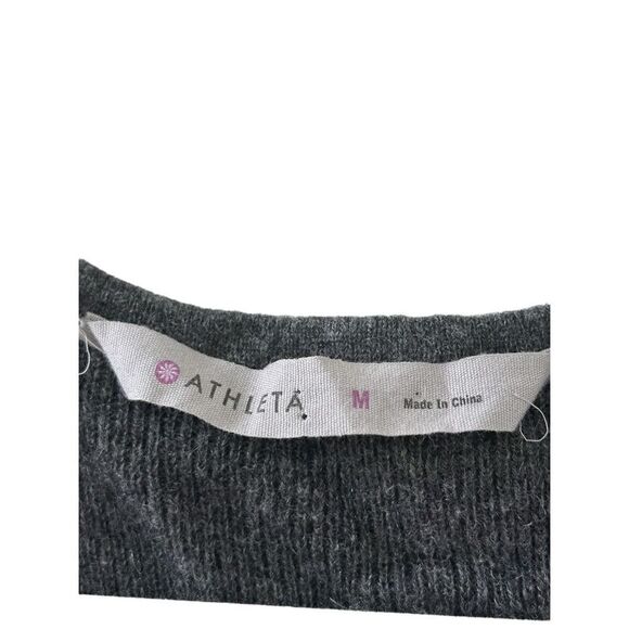 Athleta Open Front Cardigan Long Sweater Women’s Gray Size Medium - Picture 2 of 4